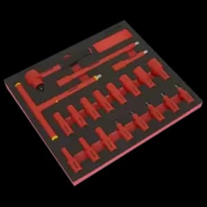 Image of Premier Insulated Socket Set with Tool Tray 20pc 3/8"Sq Drive 6pt WallDrive VDE