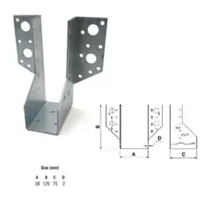 Image of Moderix Jiffy Timber Joist Hangers Decking Lofts Roofing Zinc Packs - Size 38 x