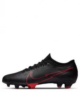 Image of Nike Mens Mercurial Vapor 12 Pro Firm Ground Football Boot, Black/Grey, Size 6, Men