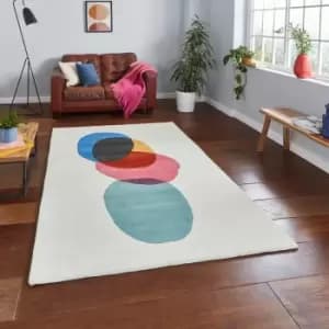 Image of Inaluxe Transmission IX12 120cm x 170cm Rectangle - Ivory and Multicoloured