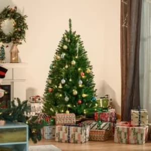 Image of Christmas Time 5FT Prelit Artificial Christmas Tree w/ Warm White Light Home Xmas Decoration