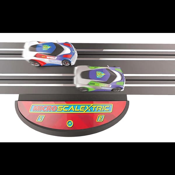 Image of Micro Scalextric Mains Powered Track Piece UK Plug