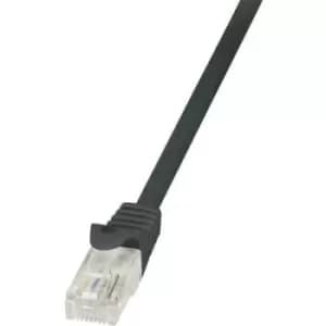 Image of LogiLink CP1053U RJ45 Network cable, patch cable CAT 5e U/UTP 2m Black incl. detent