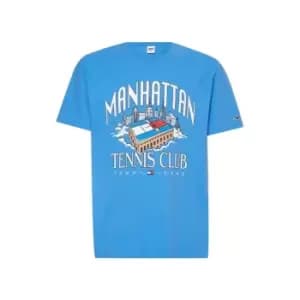 Image of Tommy Jeans Tjm Tj Tennis Club Tee - Blue