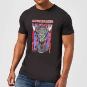 Image of American Gods Skull Flag Mens T-Shirt - Black
