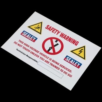 Image of Sealey Hybrid Electric Vehicle Warning Sign