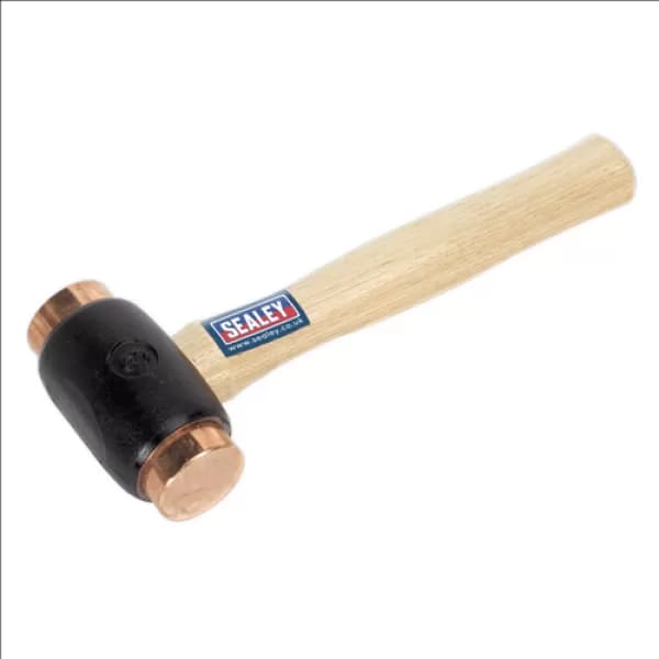 Image of Genuine SEALEY CFH04 Copper Faced Hammer 4.3lb Hickory Shaft