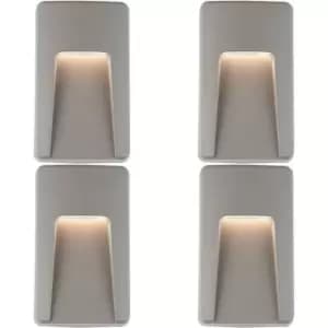 Image of 4 PACK Vertical Outdoor Pathway Guide Light - Indirect CCT LED - Grey ABS