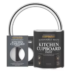 Image of Rust-Oleum Kitchen Cupboard Paint, Matt Finish - Cotton - 750ml