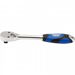 Image of Draper 1/2" Drive 60 Tooth Sealed Head Soft Grip Ratchet 1/2"