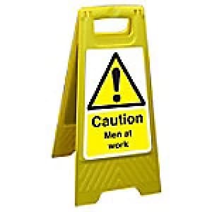 Image of Floor Sign Men At Work Polypropylene 60 x 30 cm