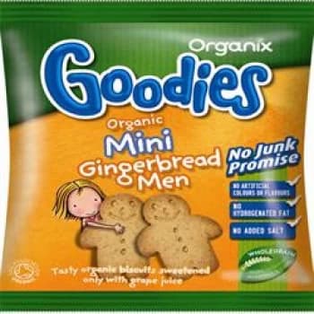 Image of Organix Goodies Mini Gingerbread Men Biscuits 25g