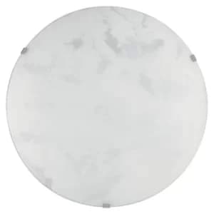Image of SELENE LED Patterned Glass Flush Ceiling Light White 960lm 4000K 30cm