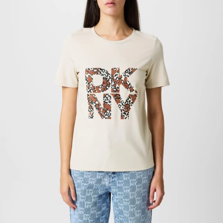 Image of DKNY Logo T-Shirt - White White 8