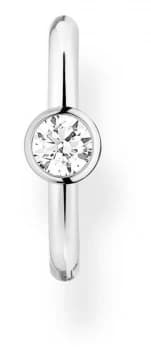 Image of Thomas Sabo Sterling Silver Single Ear Cuff White Stone Jewellery