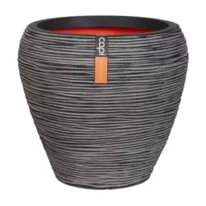 Image of Capi Europe Vase taper round Rib NL 42x38 anthracite