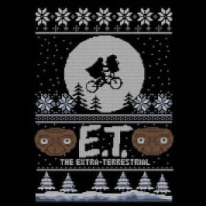 Image of E.T. the Extra-Terrestrial Christmas Womens Sweatshirt - Black