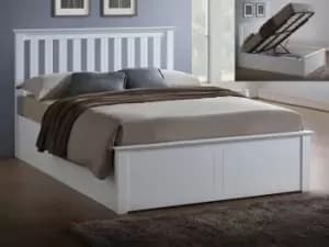 Image of ASC Sienna 4ft6 Double White Wooden Ottoman Bed Frame