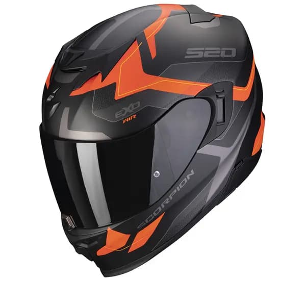 Image of Scorpion Exo-520 Evo Air Elan Matt Black-Orange Full Face Helmets S