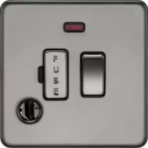 Image of MLA Knightsbridge 13A Switched Fused Spur With Neon And Flex Outlet Black Nickel - SF6300FBN