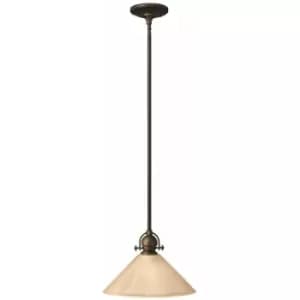 Image of Loops - 1 Bulb Ceiling Pendant Light Fitting Olde Bronze LED E27 60W Bulb