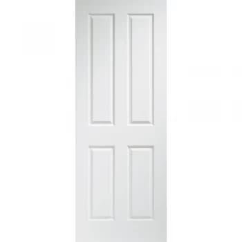 Image of XL Joinery Victorian Shaker 4 Panel White Primed Internal Door - 1981mm x 762mm (78 inch x 30 inch)
