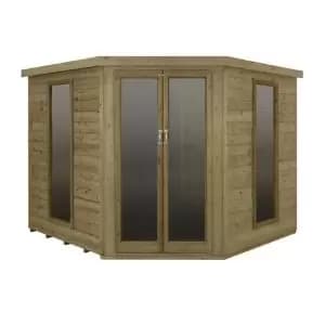 Image of Forest Garden 8X8 Apex Tongue & Groove Summer House Natural Timber