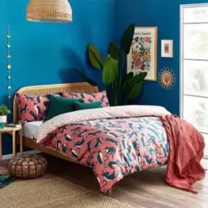 Image of Furn. Kitta Double Duvet Cover Set Cotton Polyester Pink Watermelon
