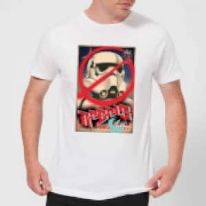 Image of Star Wars Rebels Poster Mens T-Shirt - White - L