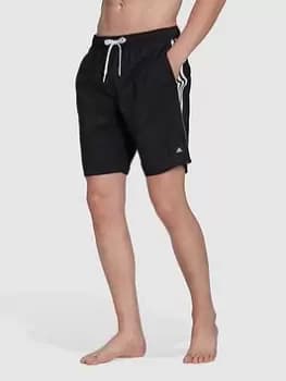 Image of adidas Sportswear 3-stripes Clx Swim Shorts - Black/White, Size 2XL, Men