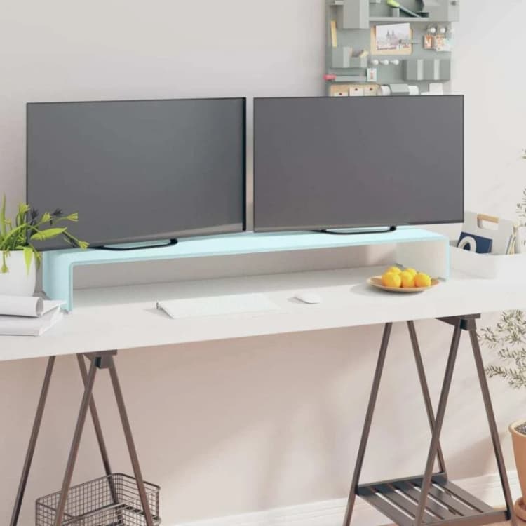 Image of VIDAXL TV Stand/Monitor Riser Glass Green 110x30x13cm Vidaxl 8718475530190