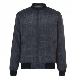 Image of French Connection Connection Check Jacket Senior - Marine/Blk/Chec