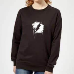 Image of Justice League Graffiti The Flash Womens Sweatshirt - Black - 5XL