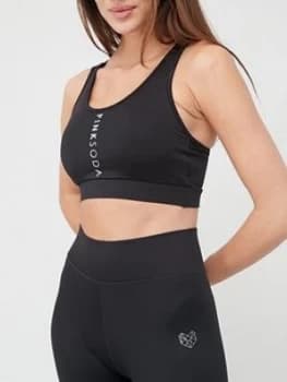 Image of Pink Soda Alley Bra - Black