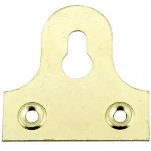 Image of Select Hardware Glass Plates Electro Brass Slotted 30mm 4 Pack