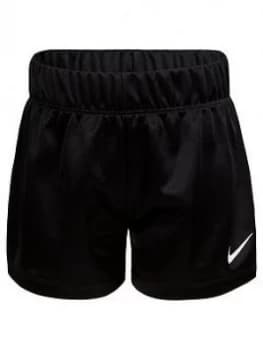 Image of Nike Younger Girls Logo Waistband Shorts - Black, Size 6-7 Years