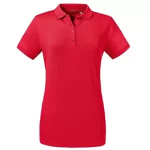 Image of Russell Womens/Ladies Tailored Stretch Polo (2XL) (Classic Red)