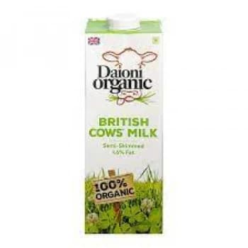 Image of Daioni Semi Skimmed Organic British Milk - 1Ltr