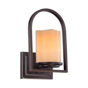 Image of 1 Light Indoor Candle Wall Light Palladian Bronze, E27