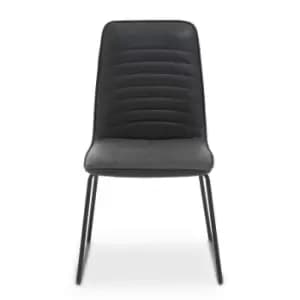 Image of Interiors By PH Leather Effect Dining Chair Black