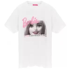 Image of Barbie Womens/Ladies Be You Oversized T-Shirt (S) (White/Grey/Pink)