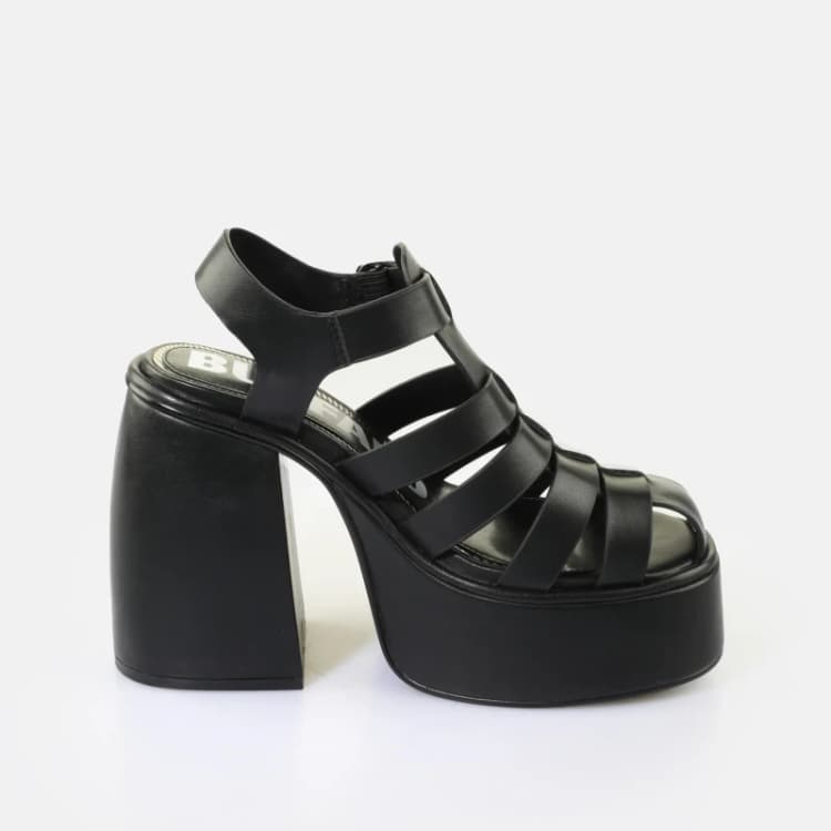 Image of Buffalo Womens heeled sandals Buffalo Heart Fisher Vegan Nappa Noir Female 40