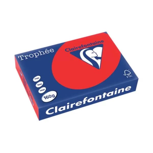 Image of Trophee Card A4 160gm Coral Red Pack of 250 1004C