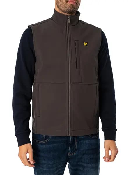 Image of Lyle & Scott Softshell Gilet Gunmetal L