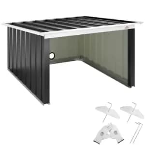 Image of Robot Mower Garage Anthracite Metal with Monopitch Roof