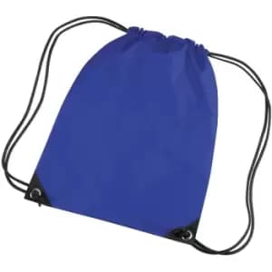 Image of Premium Gymsac Water Resistant Bag (11 Litres) (Pack Of 2) (One Size) (Bright Royal) - Bagbase