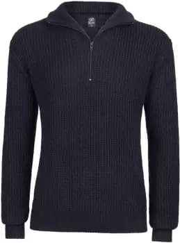 Image of Brandit Marine Pullover Troyer, blue, Size XL, blue, Size XL