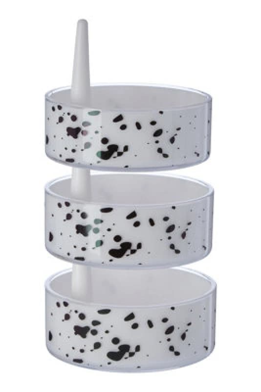 Image of Premier Housewares 3Pc Speckled Plastic Rotary Storage Set White unisex