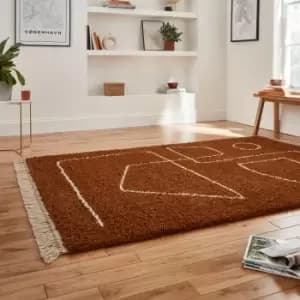Image of Boho A474 Rug Brown