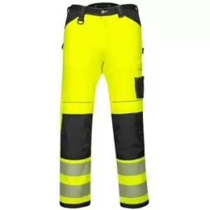 Image of PW340YBS38 - sz 38 PW3 Hi-Vis Work Trousers - Yellow/Blue - Yellow/Blue - Portwest